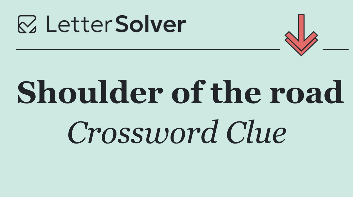 Shoulder of the road