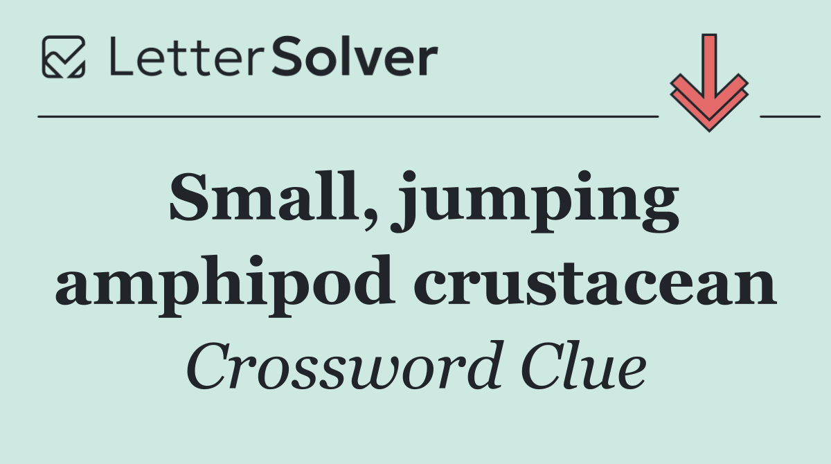 Small, jumping amphipod crustacean