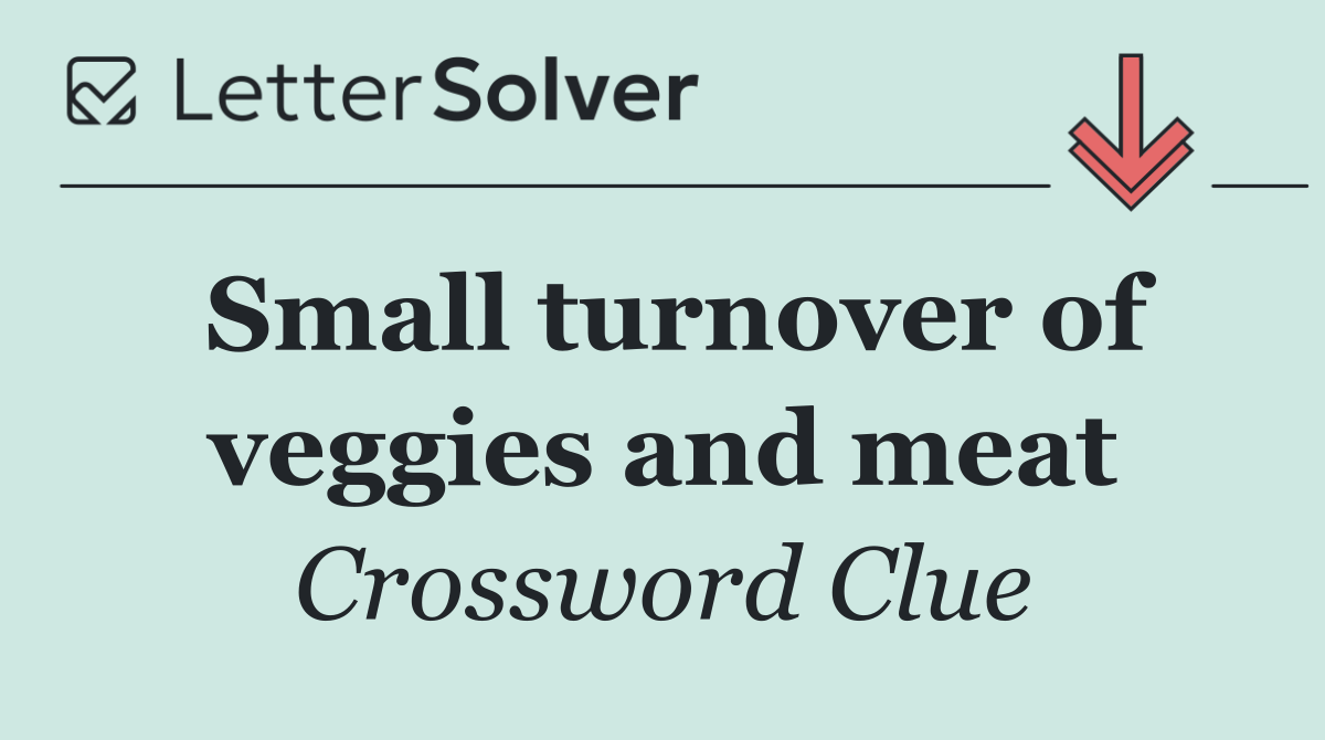 Small turnover of veggies and meat
