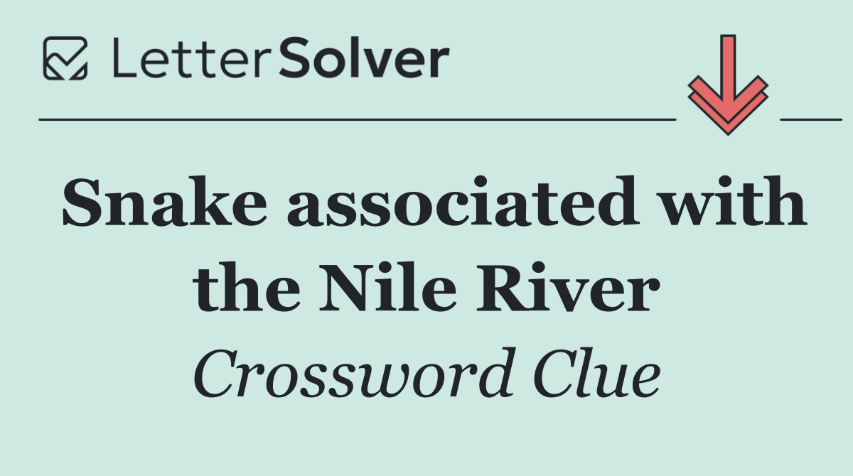 Snake associated with the Nile River