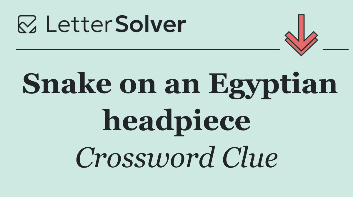 Snake on an Egyptian headpiece