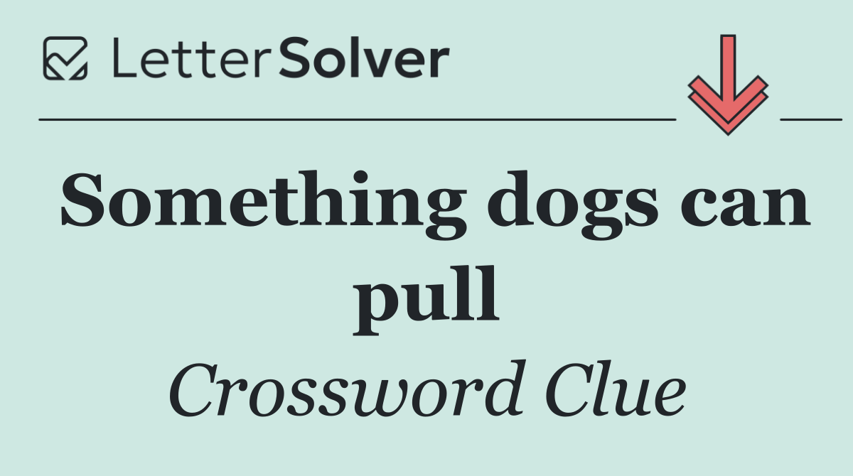 Something dogs can pull