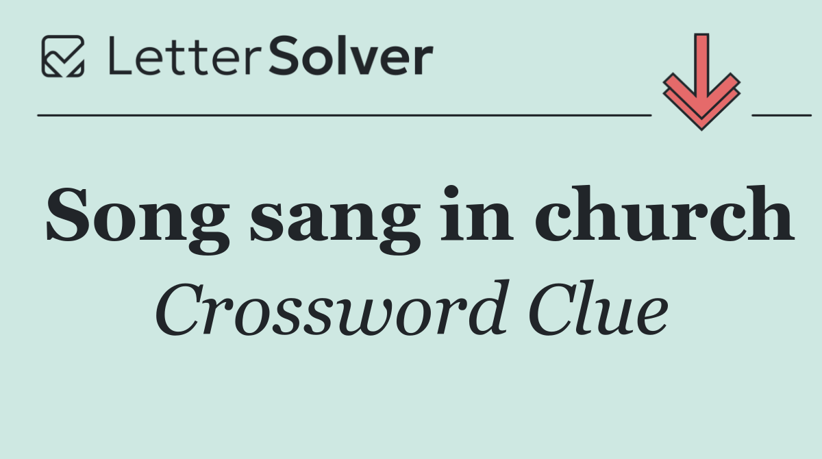 Song sang in church
