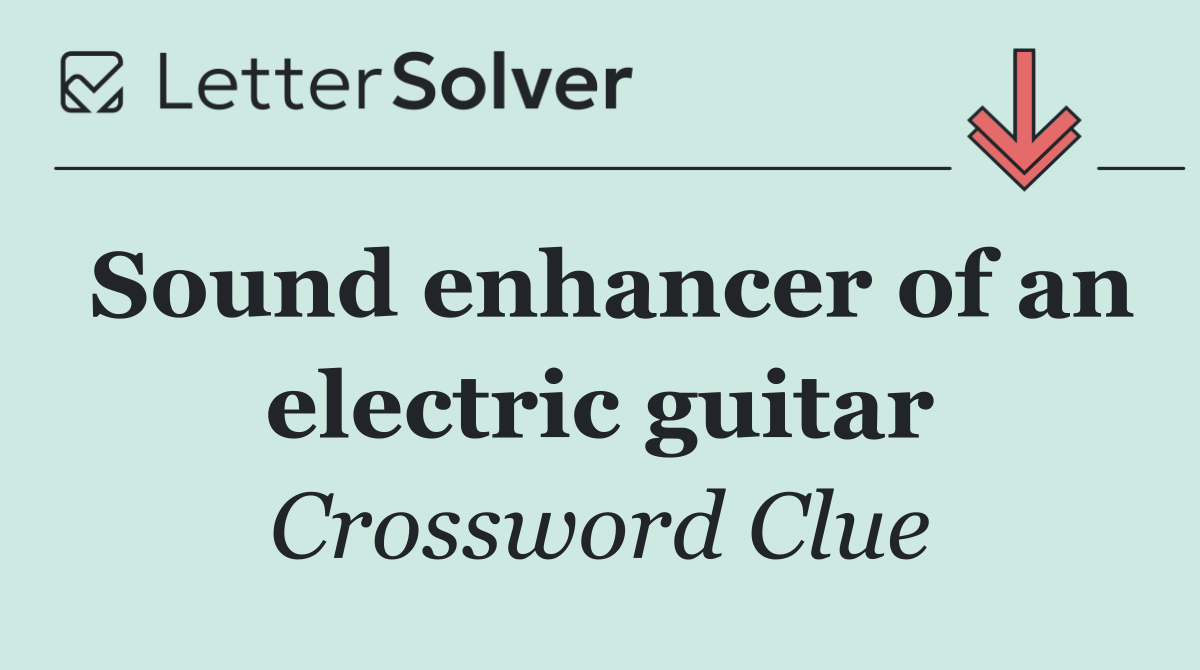 Sound enhancer of an electric guitar