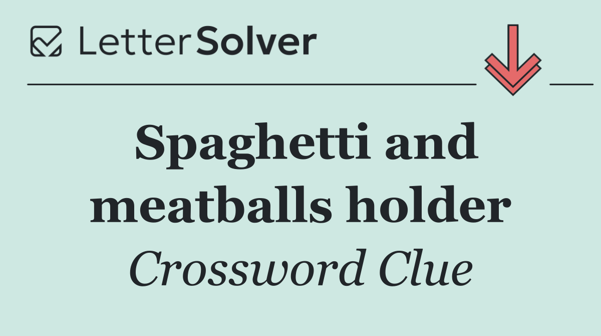 Spaghetti and meatballs holder