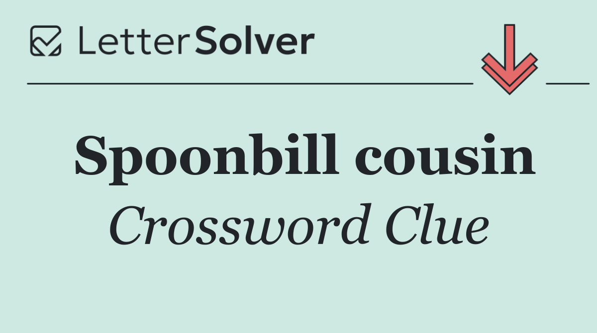 Spoonbill cousin