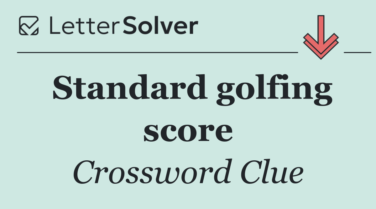Standard golfing score