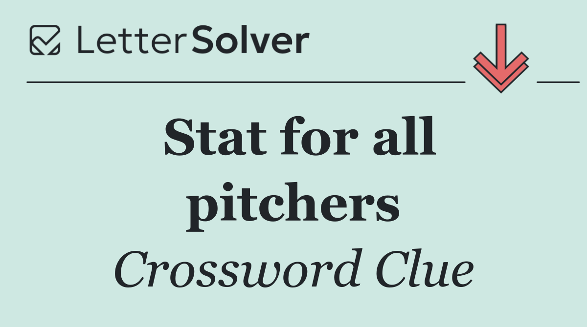 Stat for all pitchers
