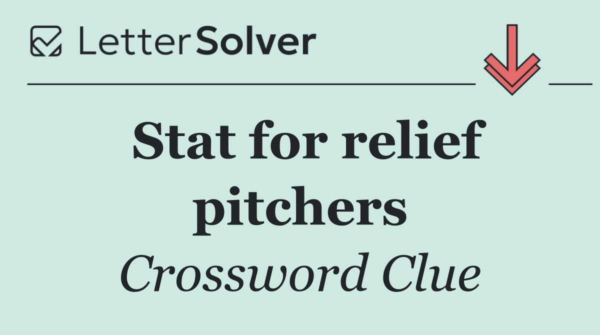 Stat for relief pitchers