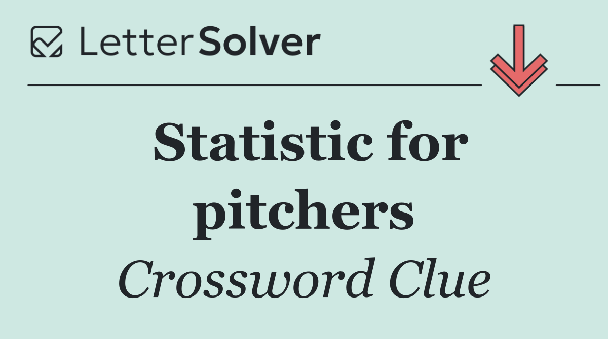 Statistic for pitchers
