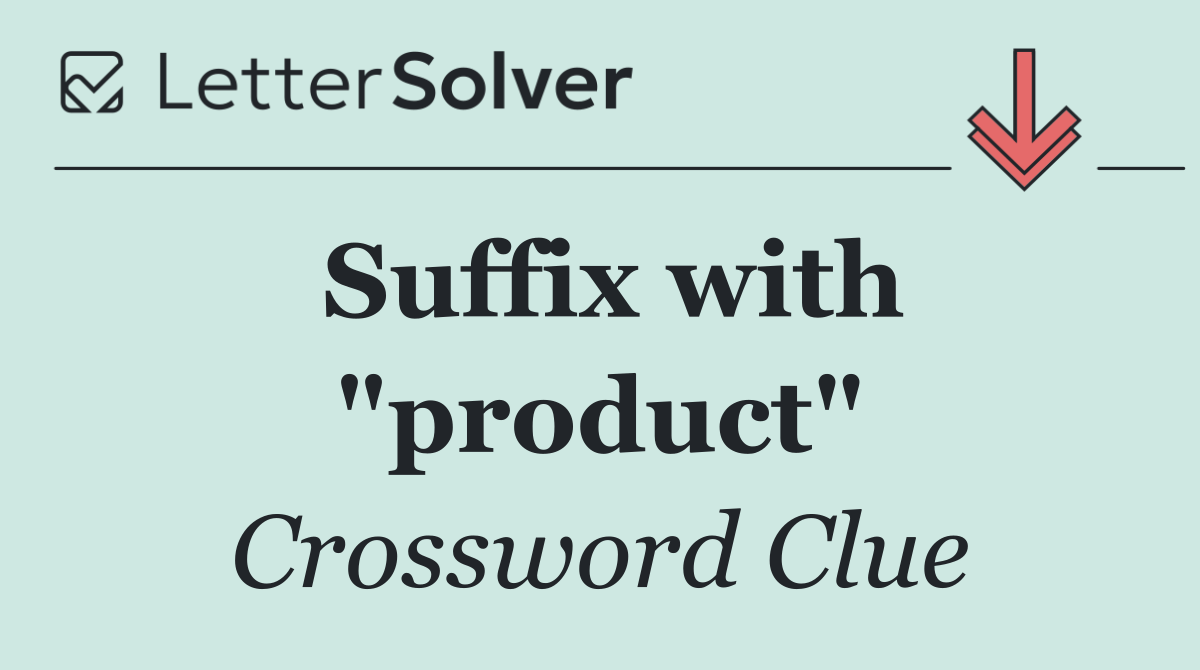 Suffix with "product"