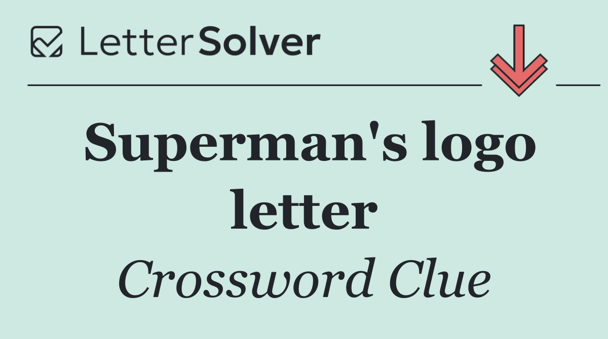 Superman's logo letter