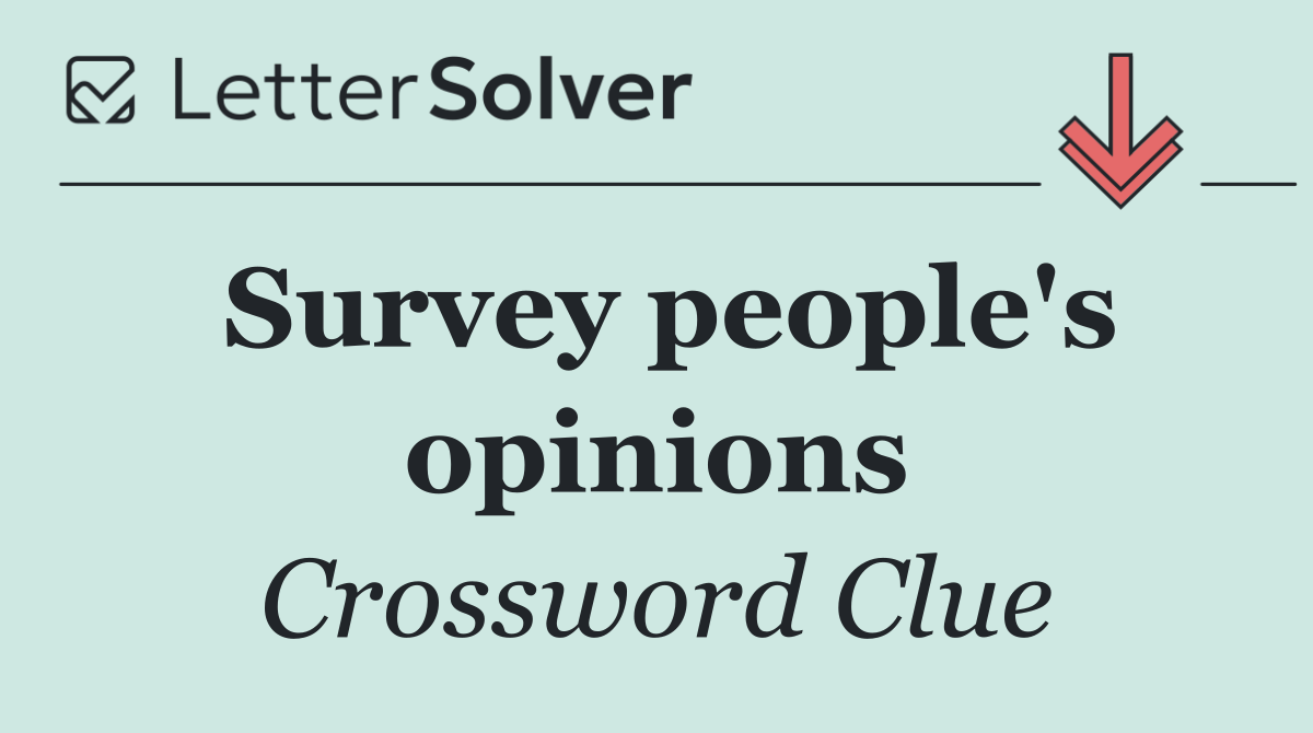 Survey people's opinions