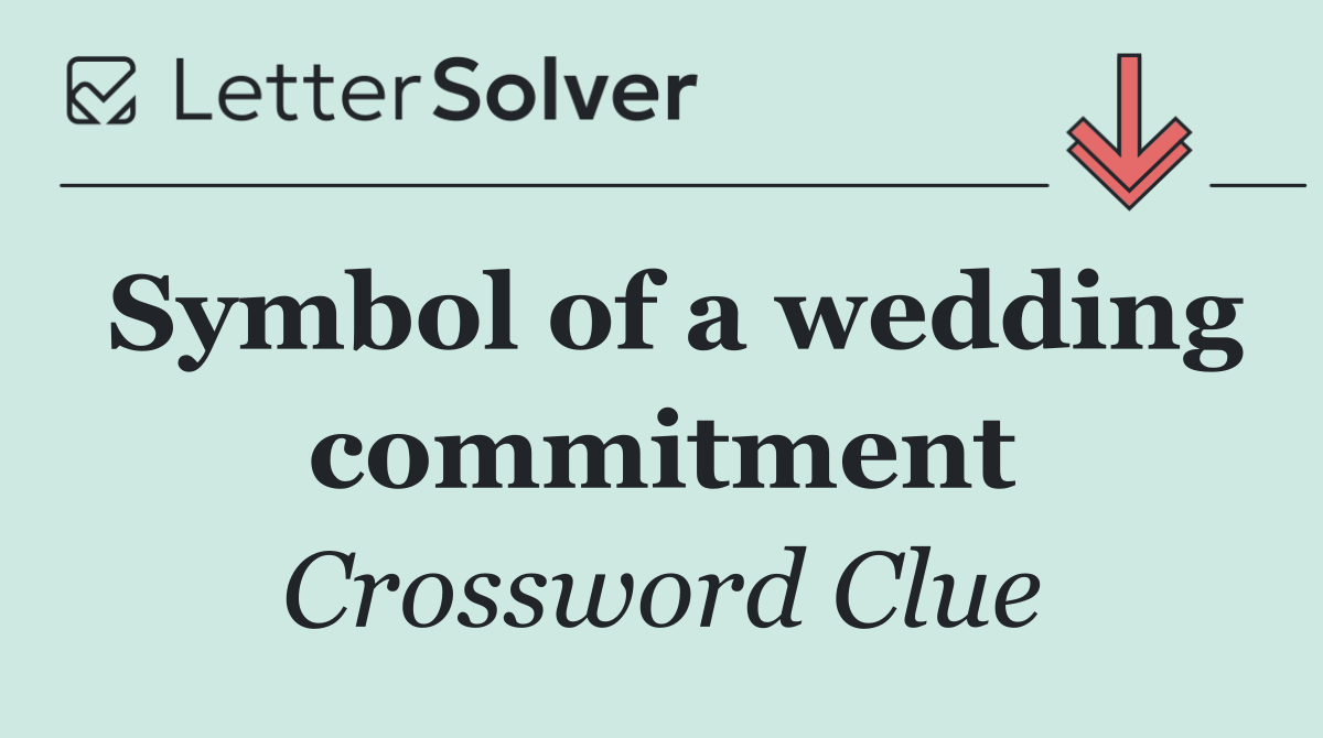 Symbol of a wedding commitment