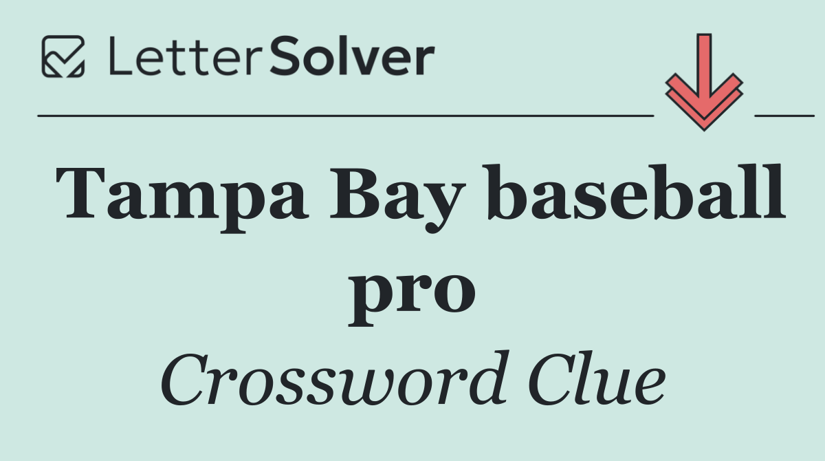 Tampa Bay baseball pro