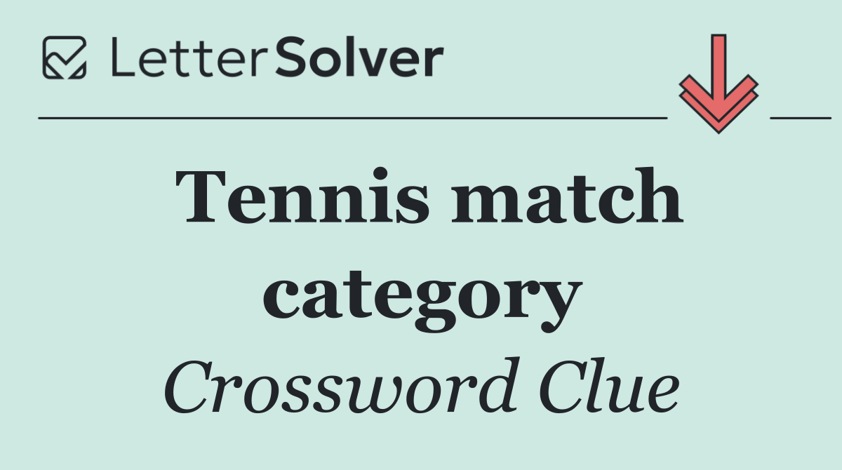 Tennis match category