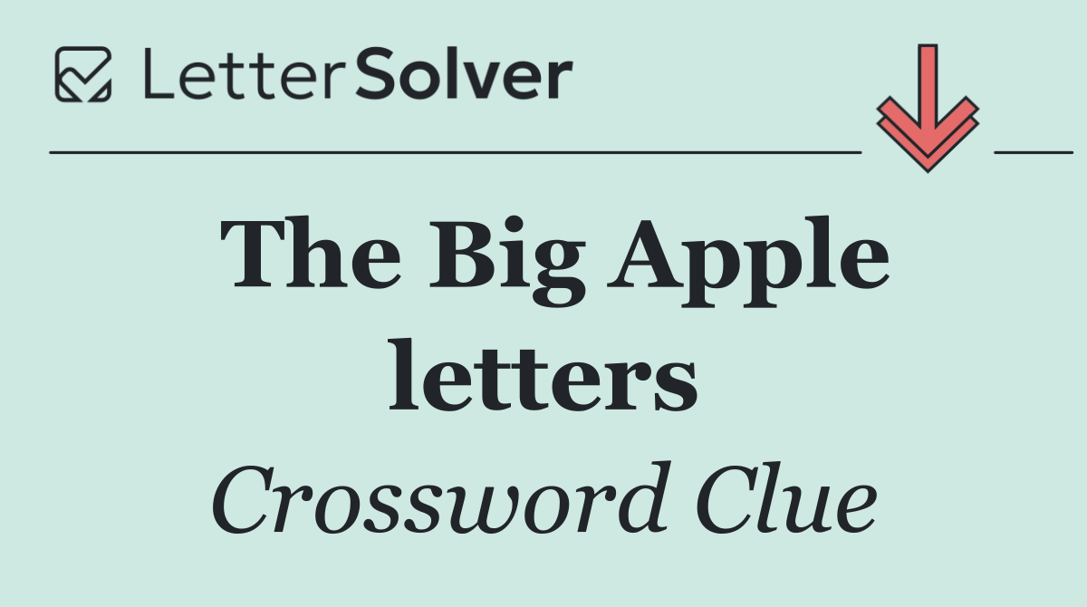 The Big Apple letters