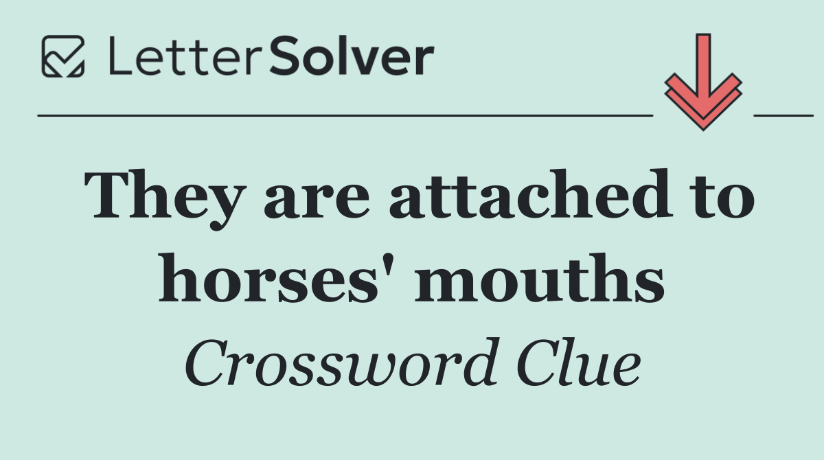 They are attached to horses' mouths