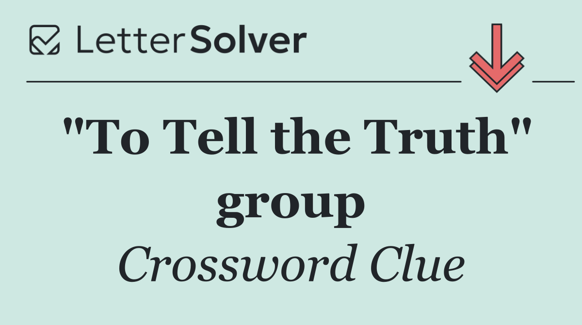"To Tell the Truth" group