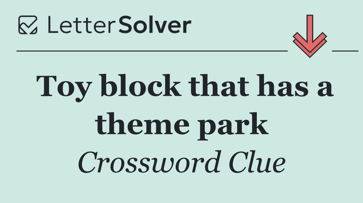 Toy block that has a theme park