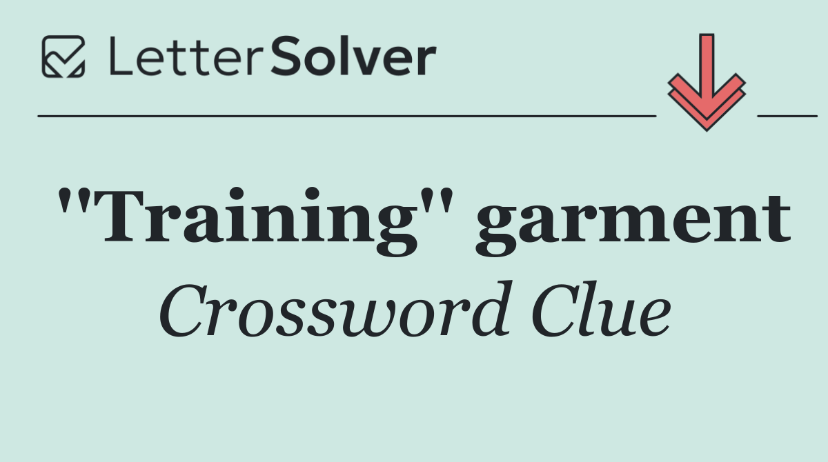 ''Training'' garment