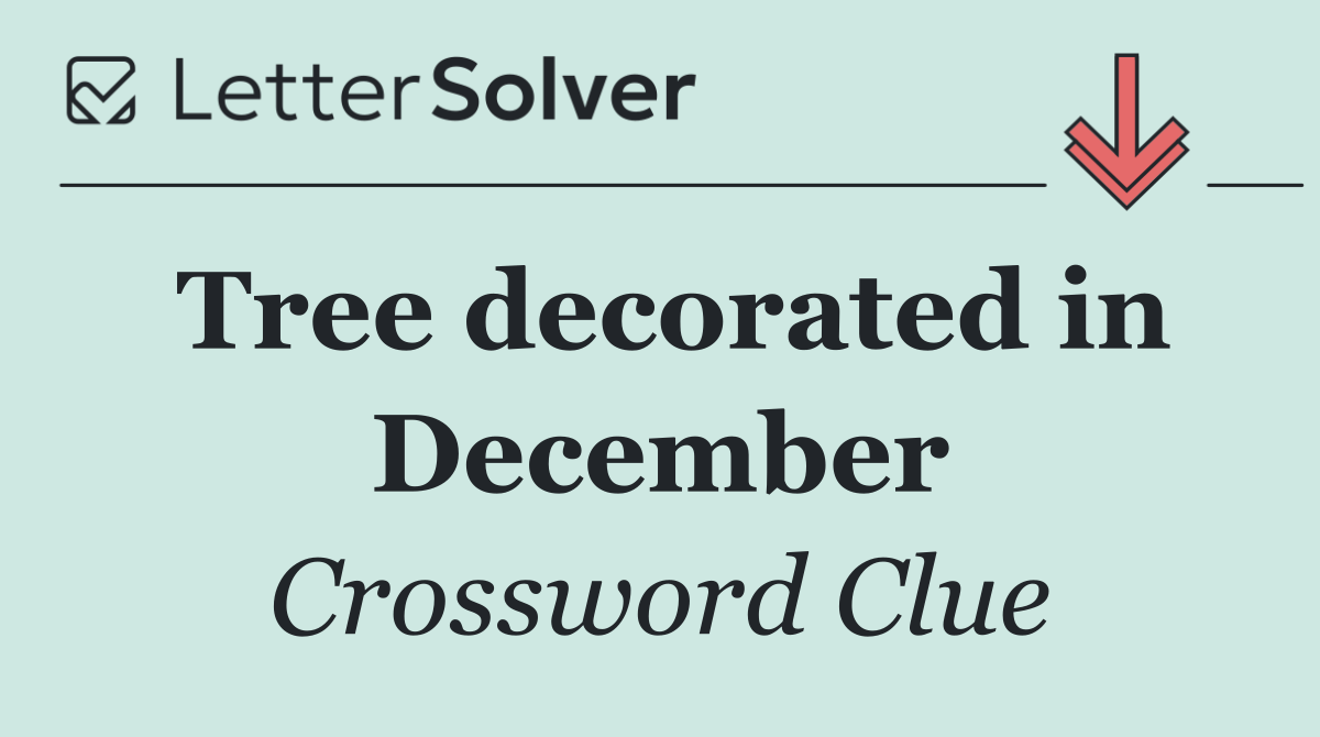 Tree decorated in December