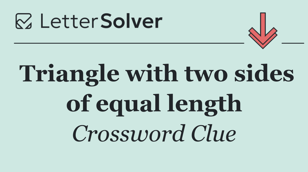 Triangle with two sides of equal length