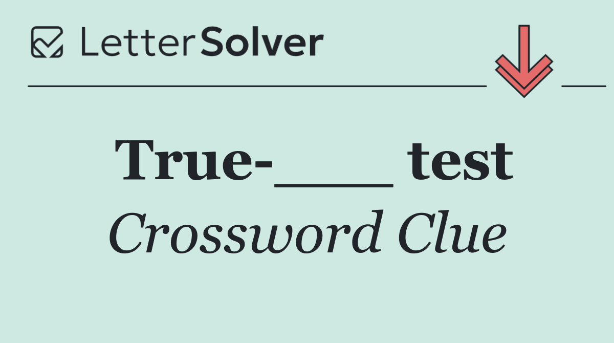 True ___ test