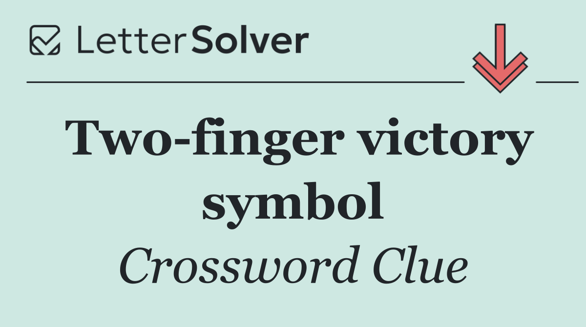 Two finger victory symbol