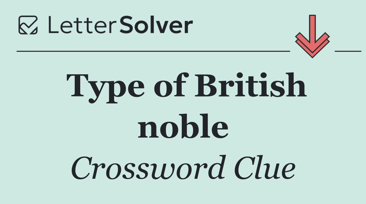 Type of British noble