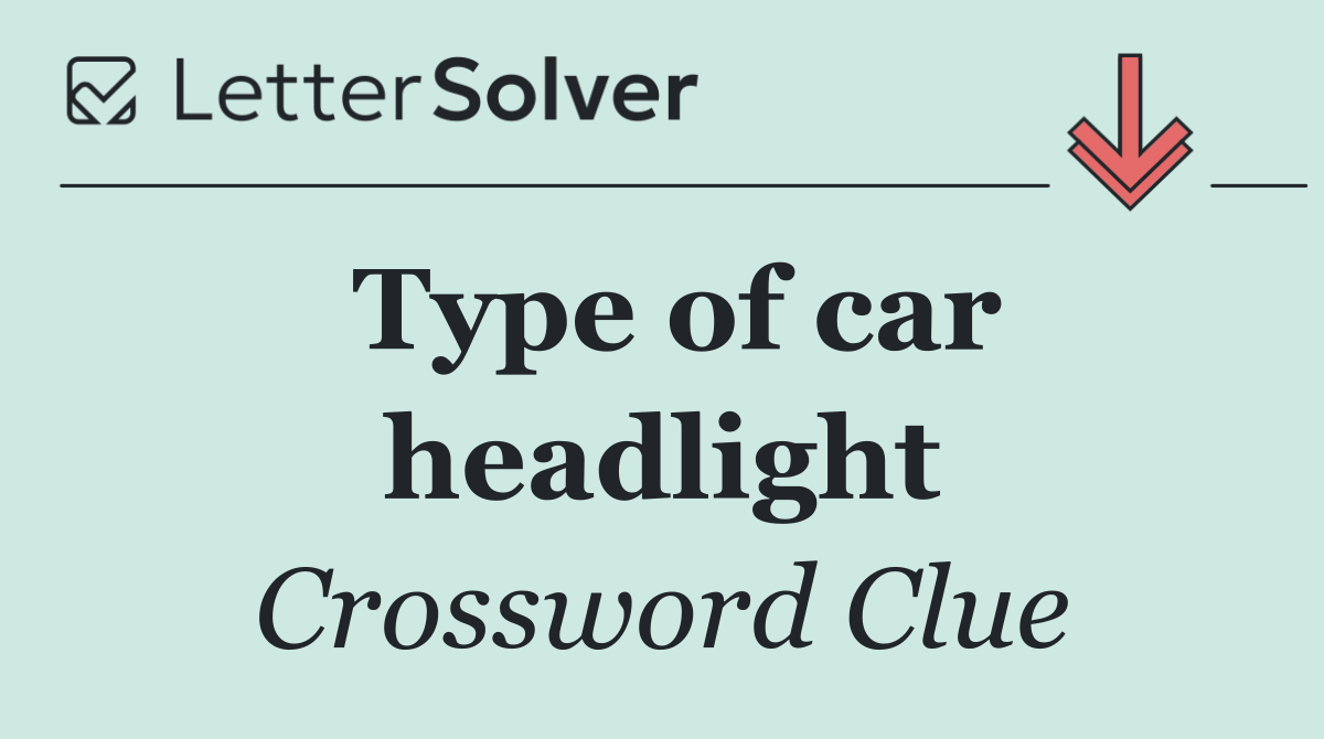 Type of car headlight