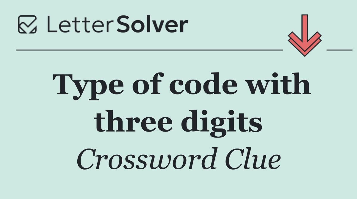 Type of code with three digits