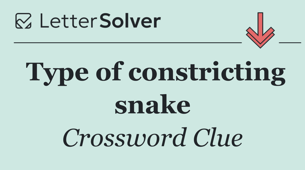 Type of constricting snake