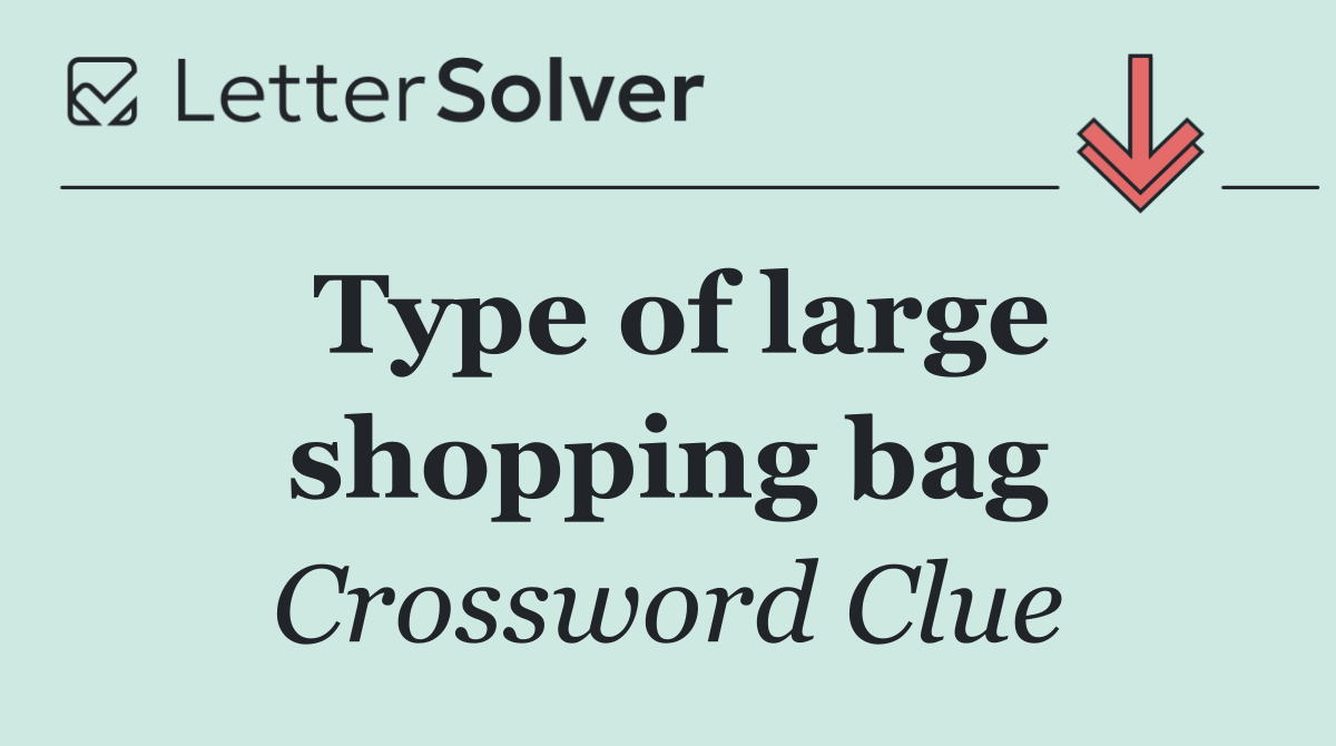 Type of large shopping bag
