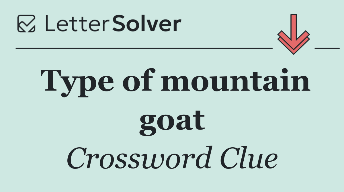 Type of mountain goat