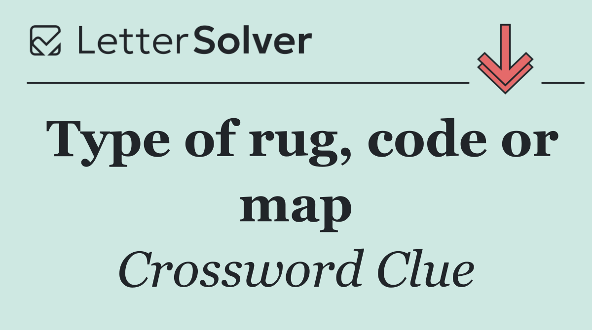 Type of rug, code or map