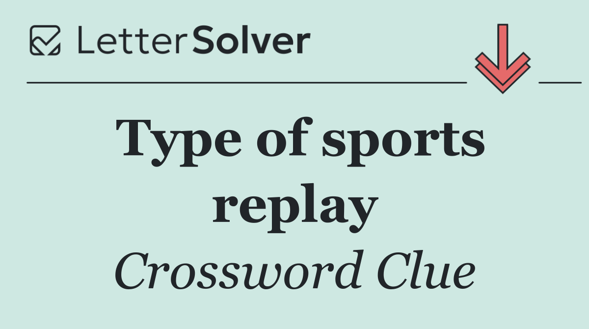 Type of sports replay
