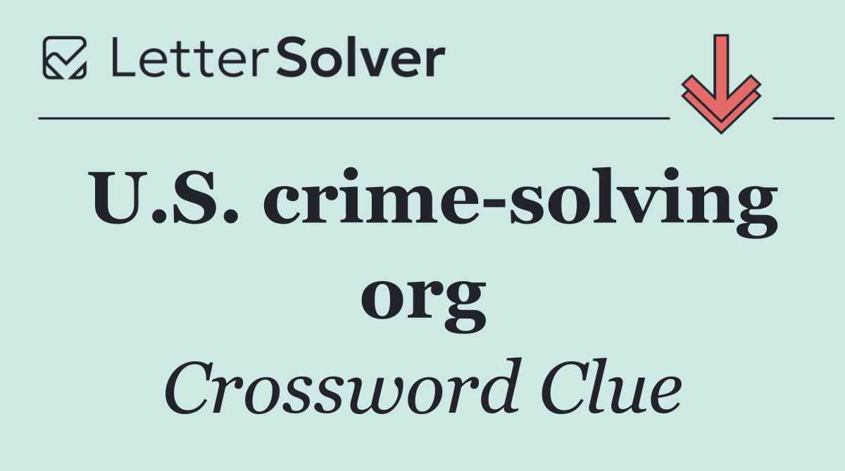 U.S. crime solving org