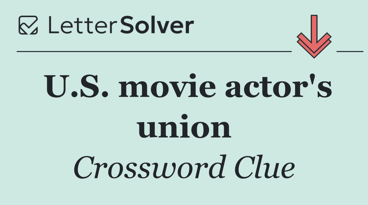 U.S. movie actor's union