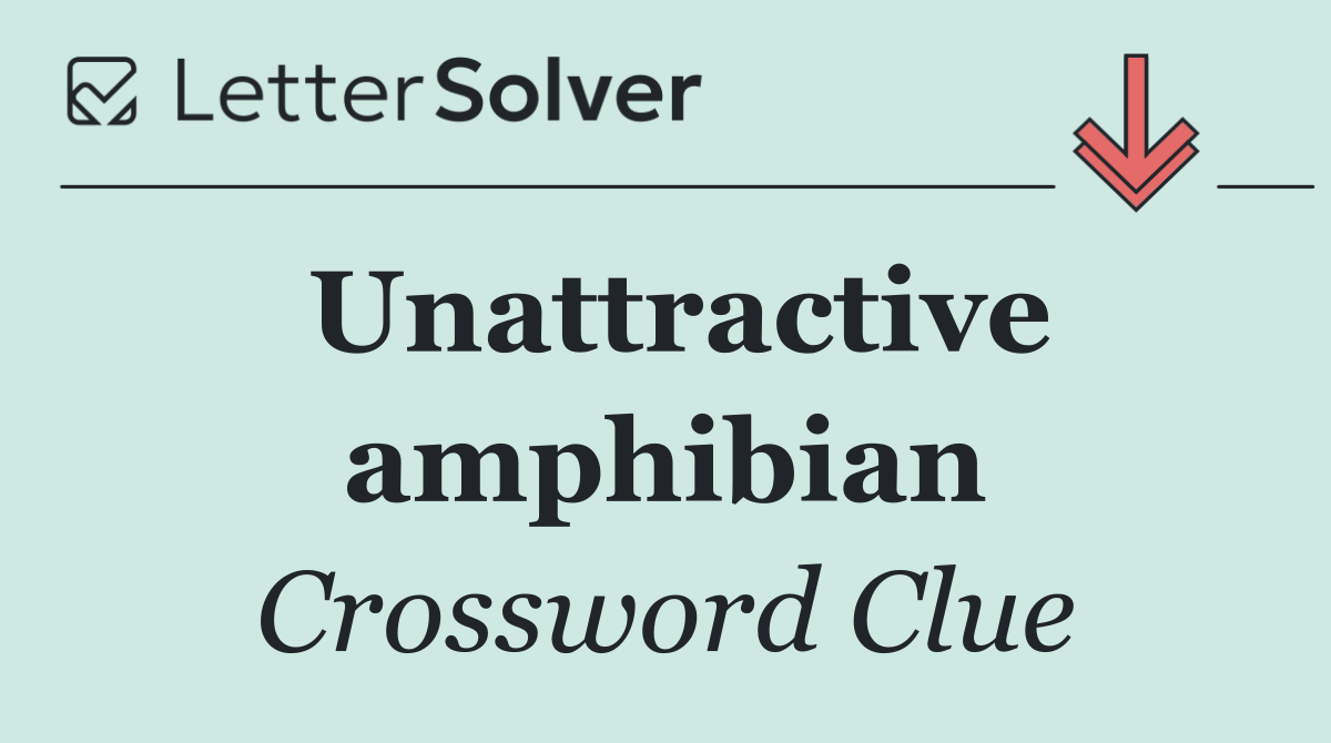 Unattractive amphibian