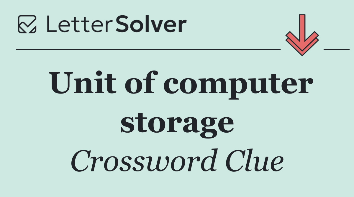 Unit of computer storage