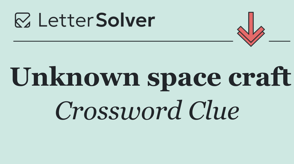 Unknown space craft