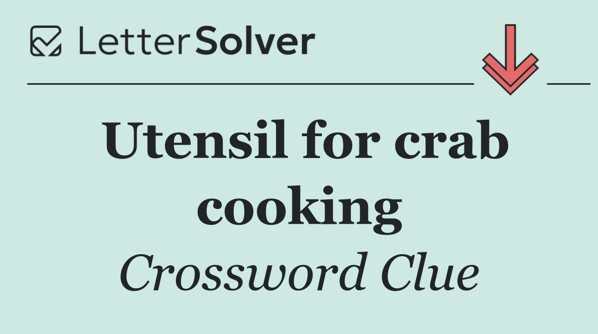 Utensil for crab cooking