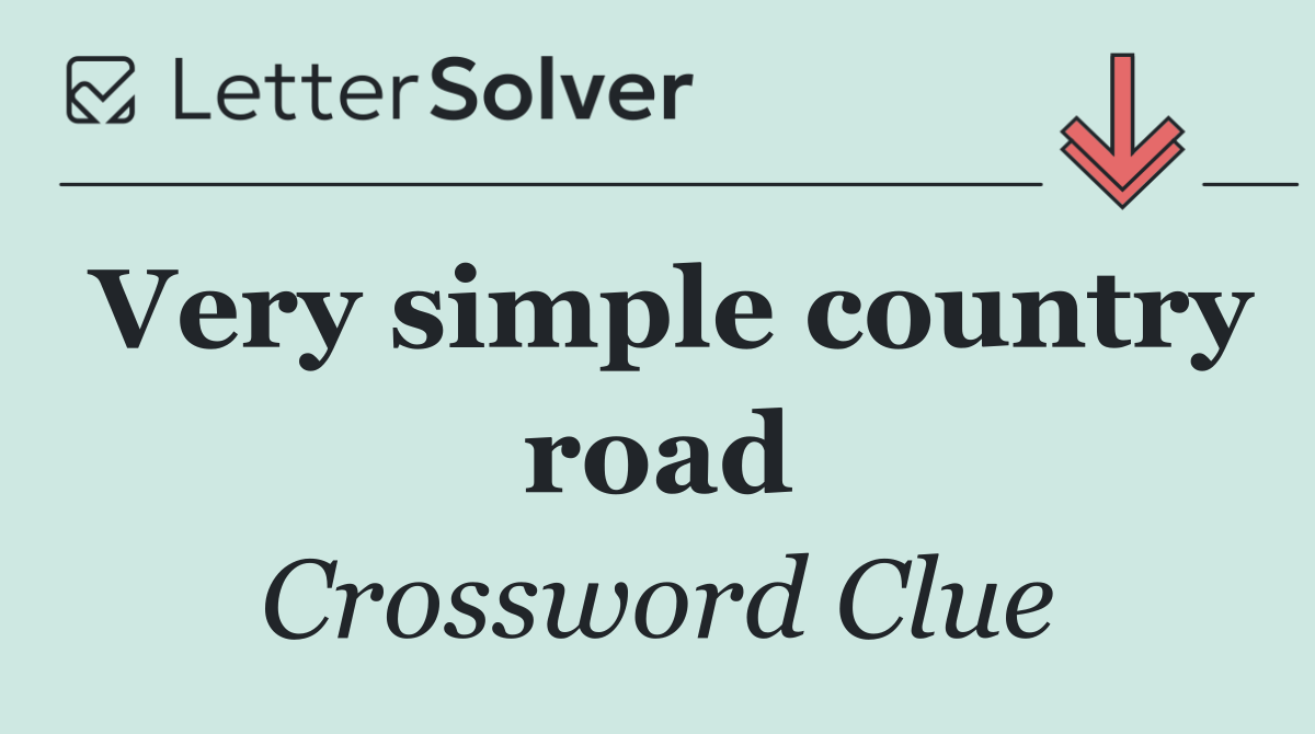 Very simple country road