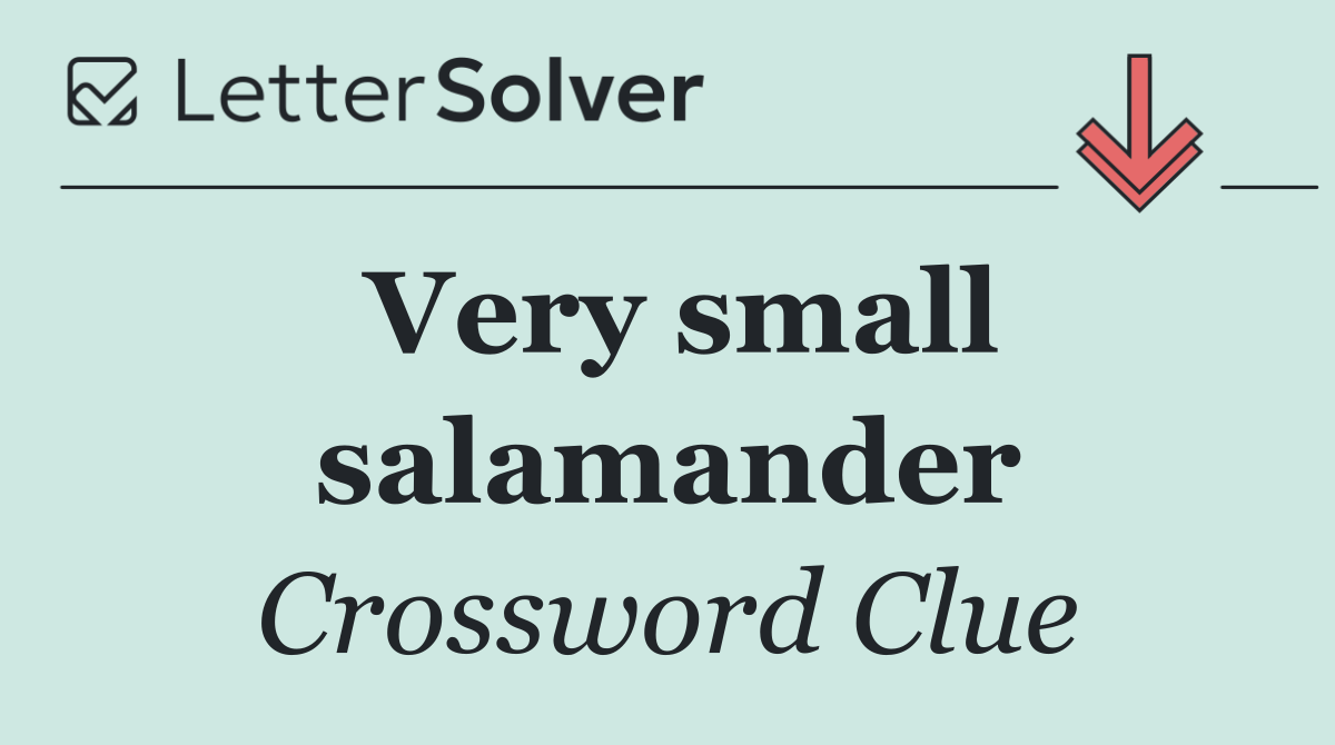 Very small salamander