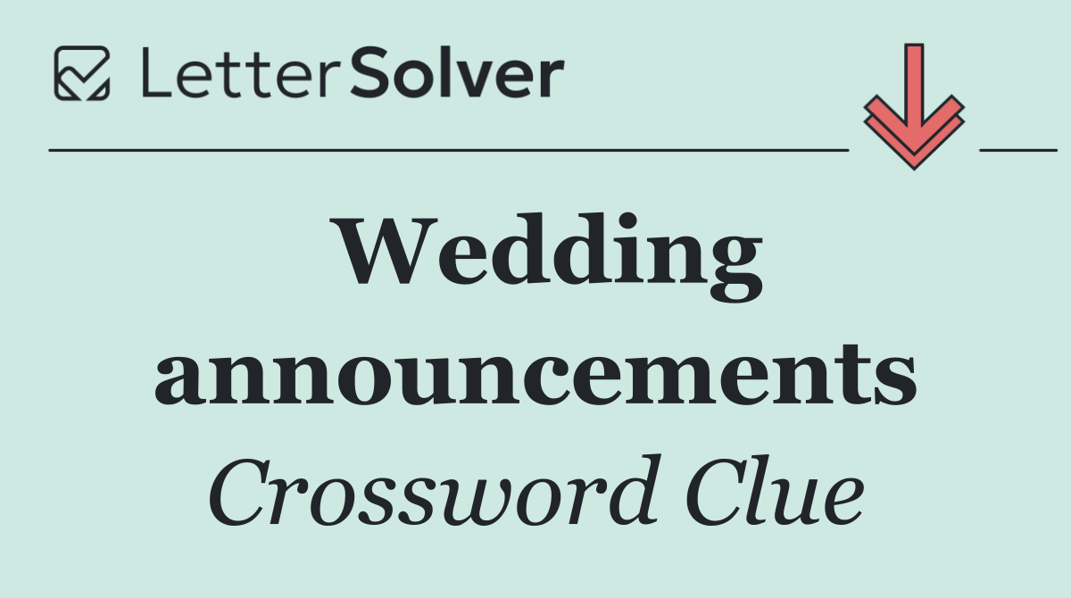 Wedding announcements