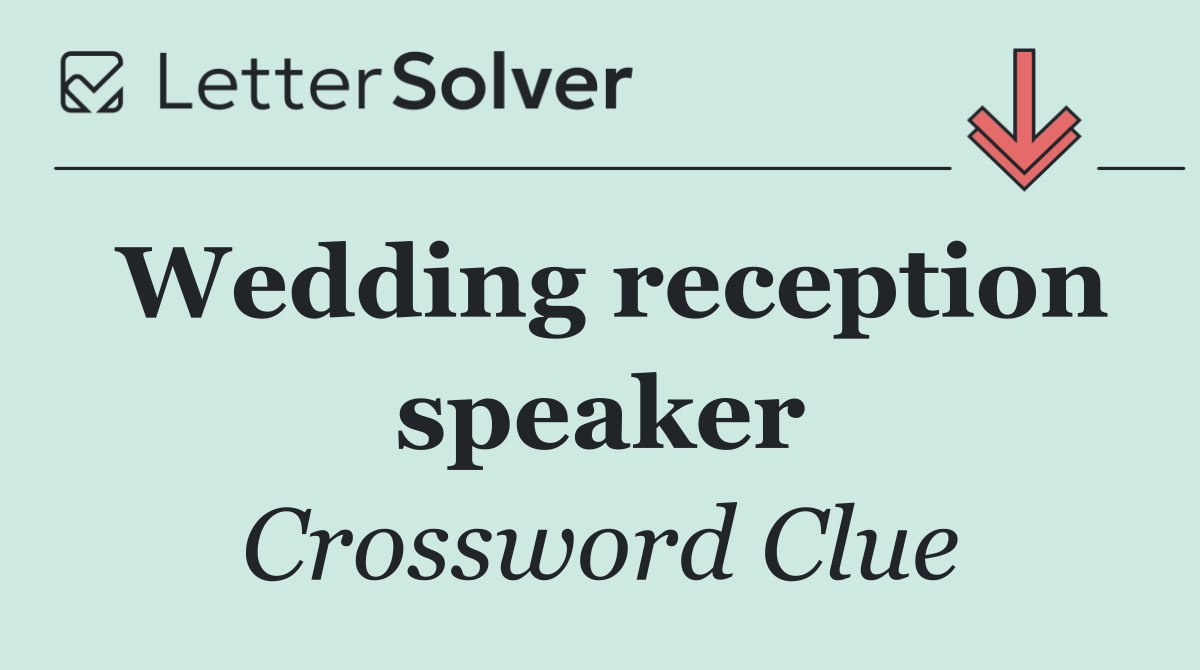 Wedding reception speaker