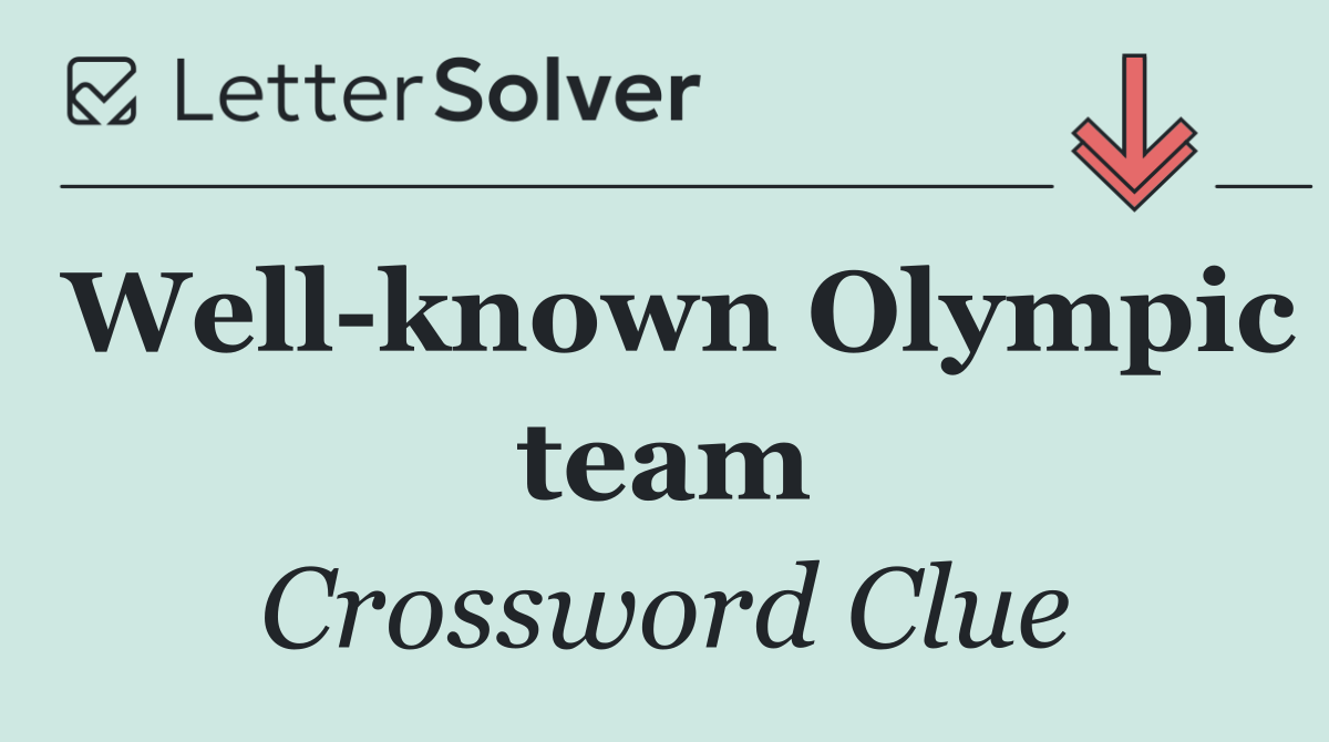 Well known Olympic team