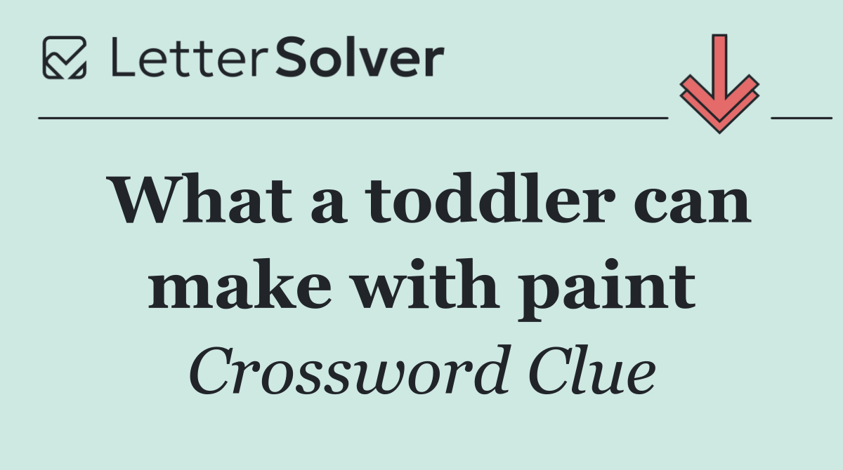 What a toddler can make with paint
