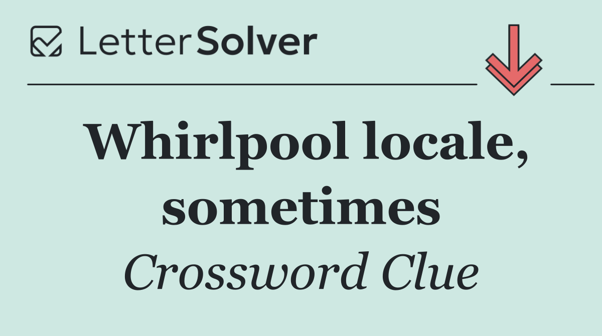 Whirlpool locale, sometimes